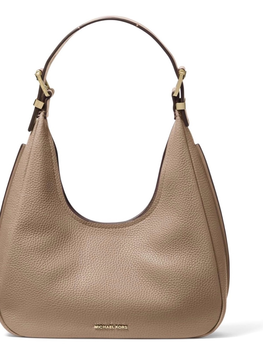 Michael Kors Nolita Pebbled Leather Hobo in Taupe
